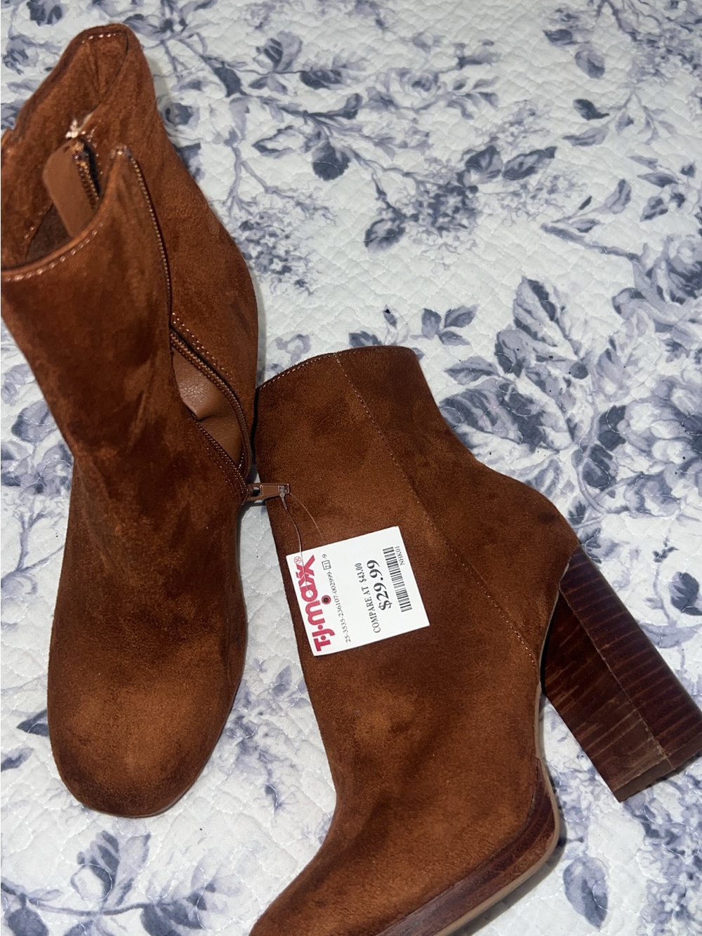Othr Brown Suede Ankle Boot with Block Heel